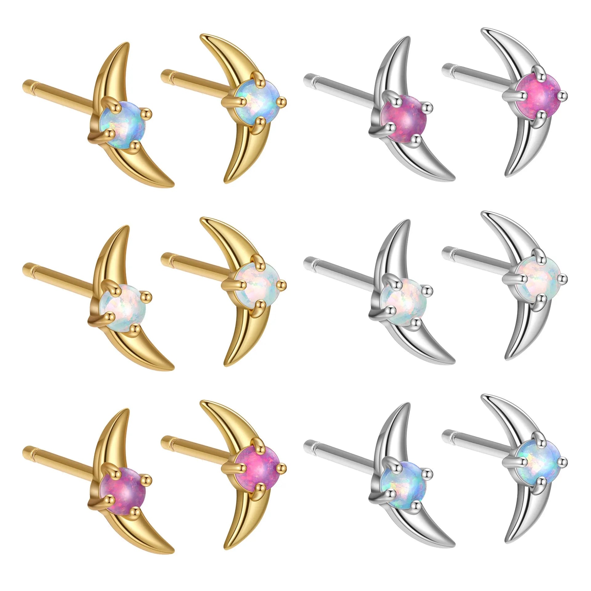 A pair of geometric drop earrings made from 925 silver with a coloured cubic zirconia stone.