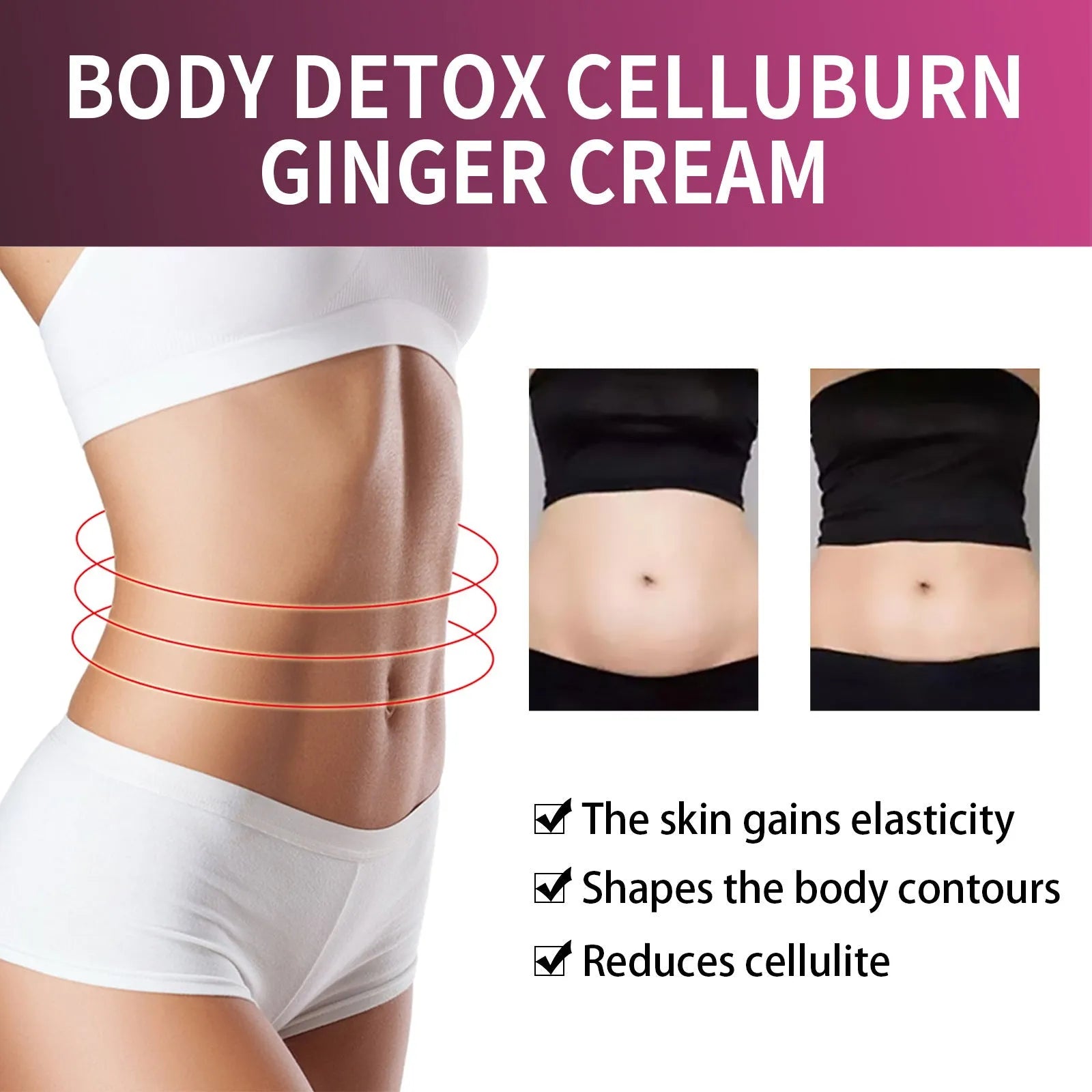 15g tube of ginger body shaping cream for thigh slimming and tightening
