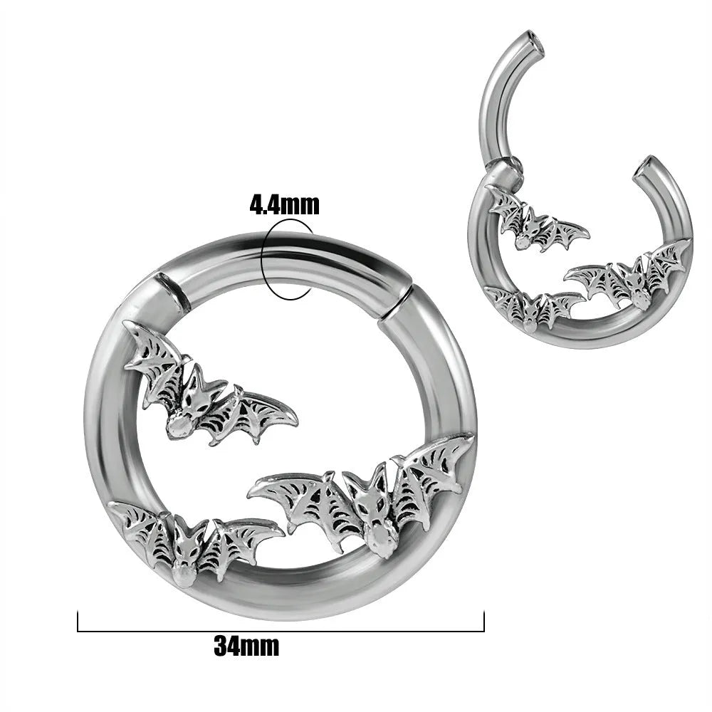 Stainless steel fashion earrings with totem patterning in multiple colour options