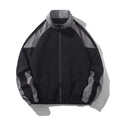 Men's casual jacket with stitching contrast colour pattern and side seam pockets