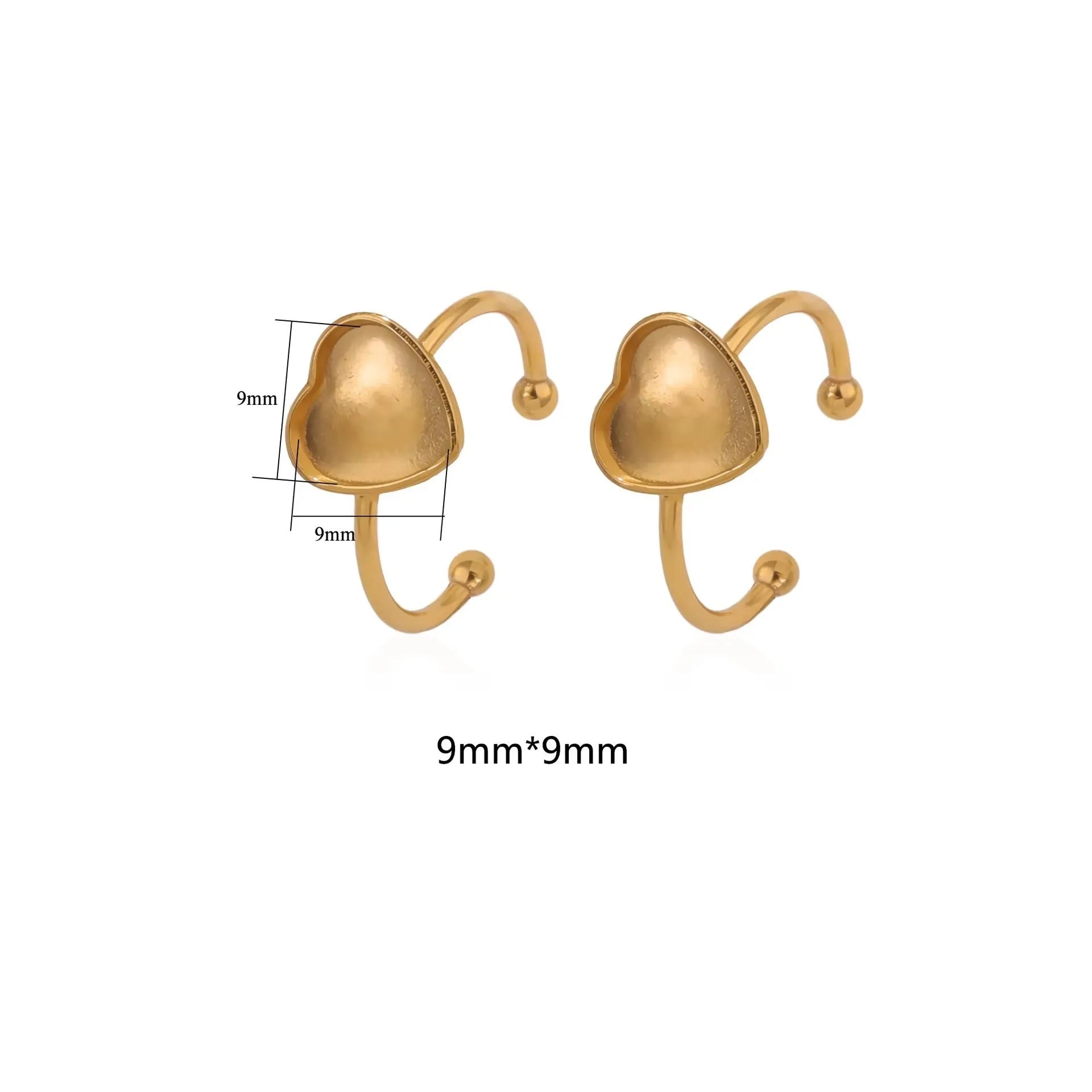 Golden stainless steel ring setting with totem pattern for DIY jewellery making