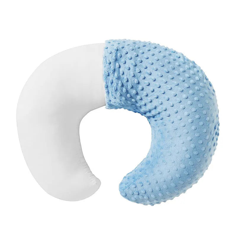 Nursing pillow for breastfeeding with multifunctional milk spill prevention design