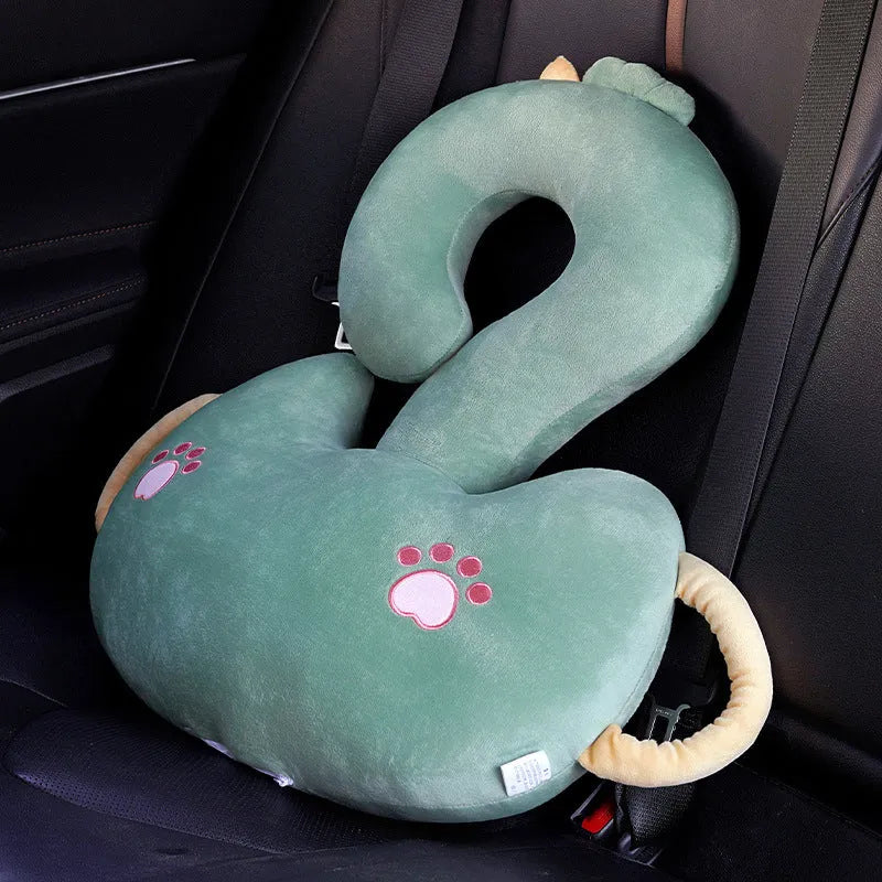 Cartoon animal cushion pillow with question mark design in 65x65cm size