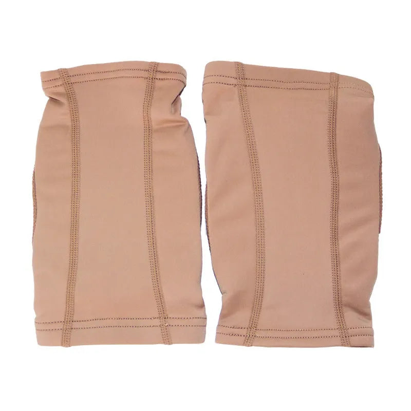 Ballet dance knee pads in skin colour and black options with five size variants