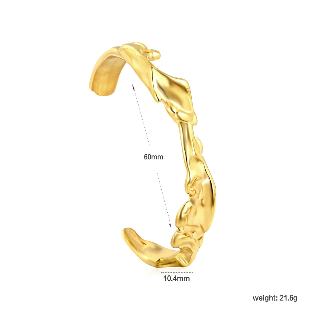 Women's stainless steel alloy bracelet in advanced European trend style, showing three colour options.
