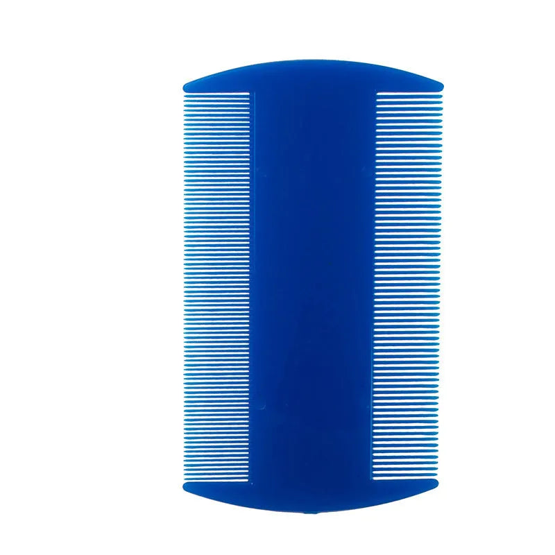Fine teeth double-edged flea comb for pets and humans in plastic construction