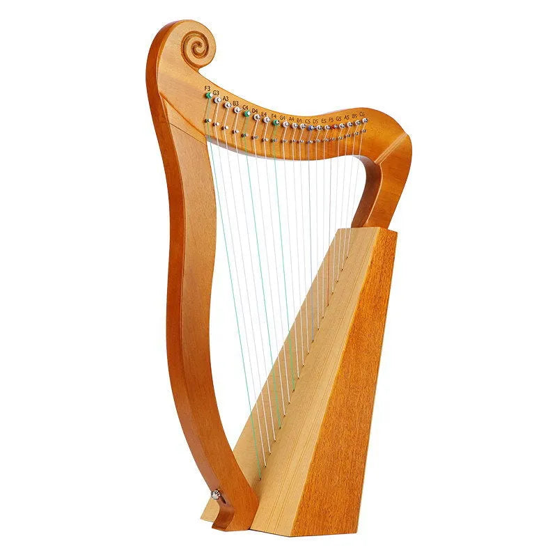 19-string 16-tone wooden lyre harp angel piano in log colour