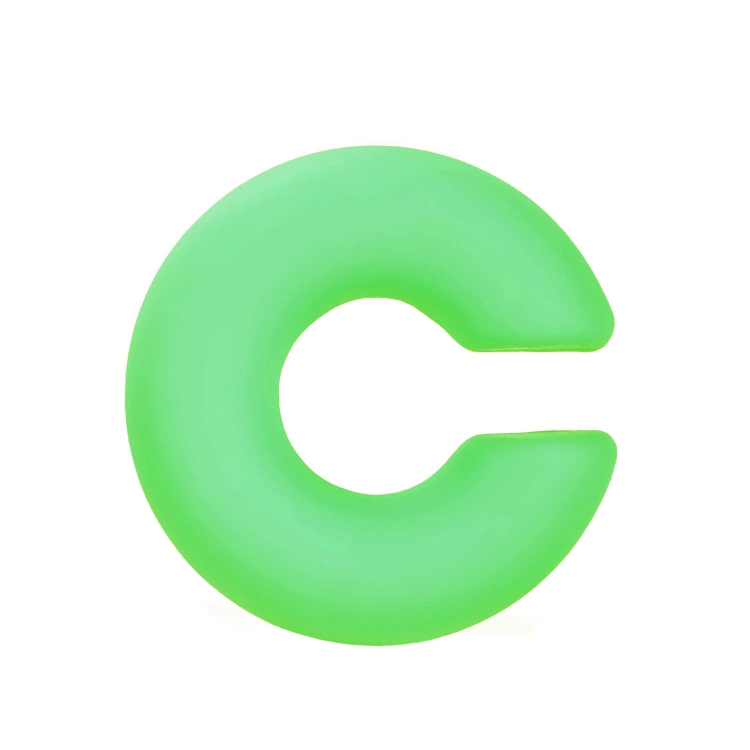Geometric C-shape clip-on earrings with matte coarse finish in candy colours for women without pierced ears