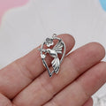 Alloy magpie bird pattern pendant with electroplated finish in P234 colour for DIY jewellery making