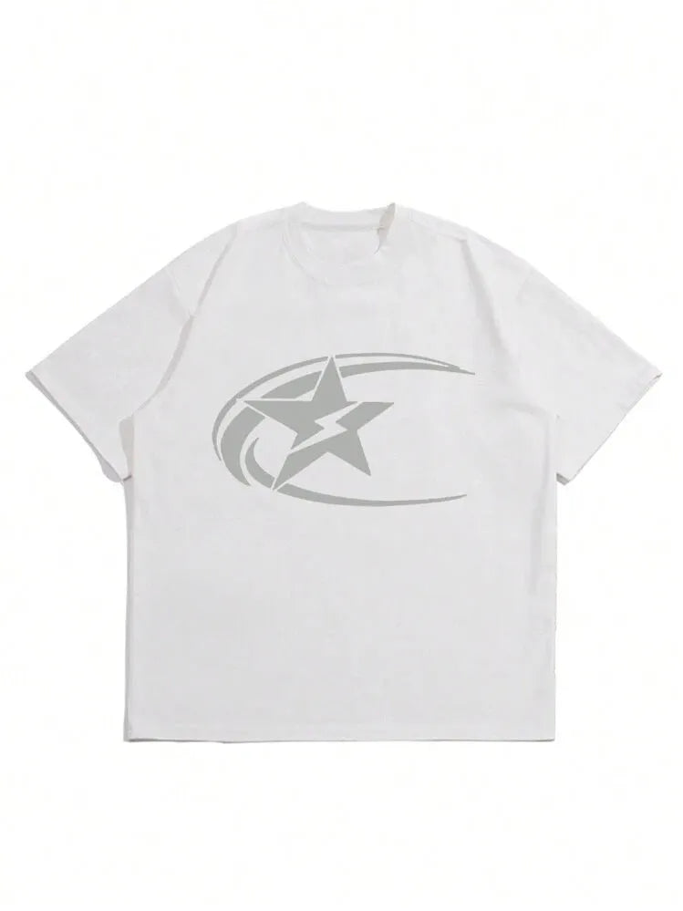 Men's pure cotton short sleeve t-shirt in Japanese retro style available in dark grey, white, and black