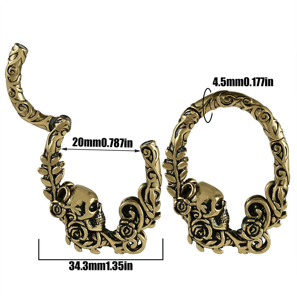 Stainless steel fashion earrings with totem patterning in multiple colour options