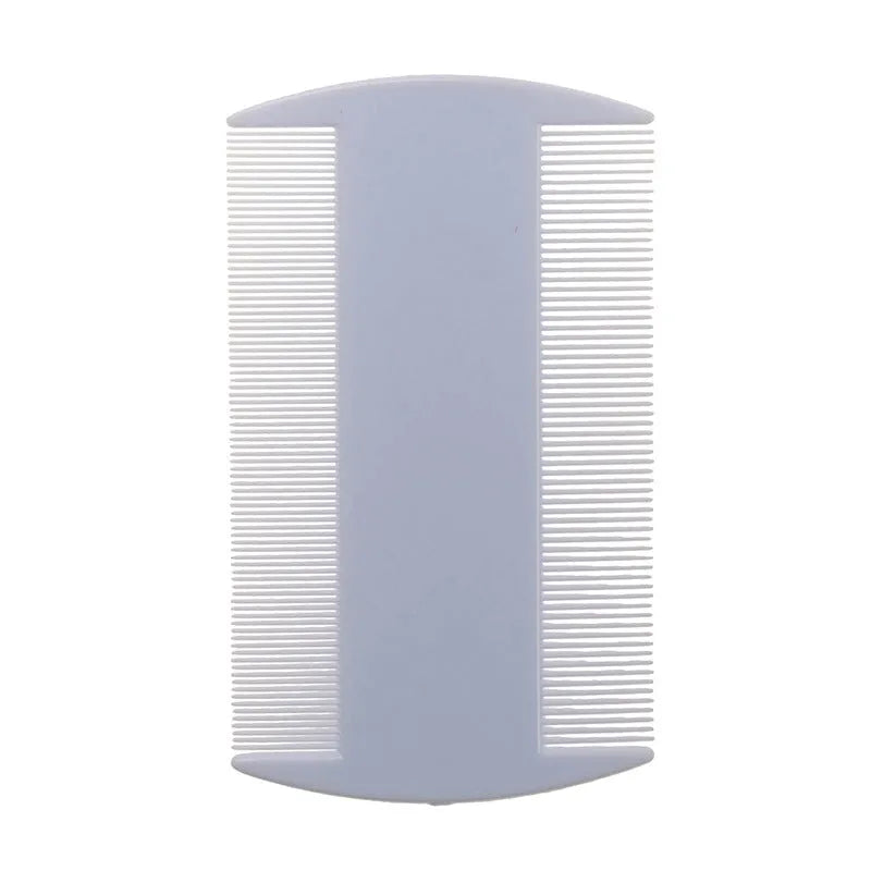 Fine teeth double-edged flea comb for pets and humans in plastic construction