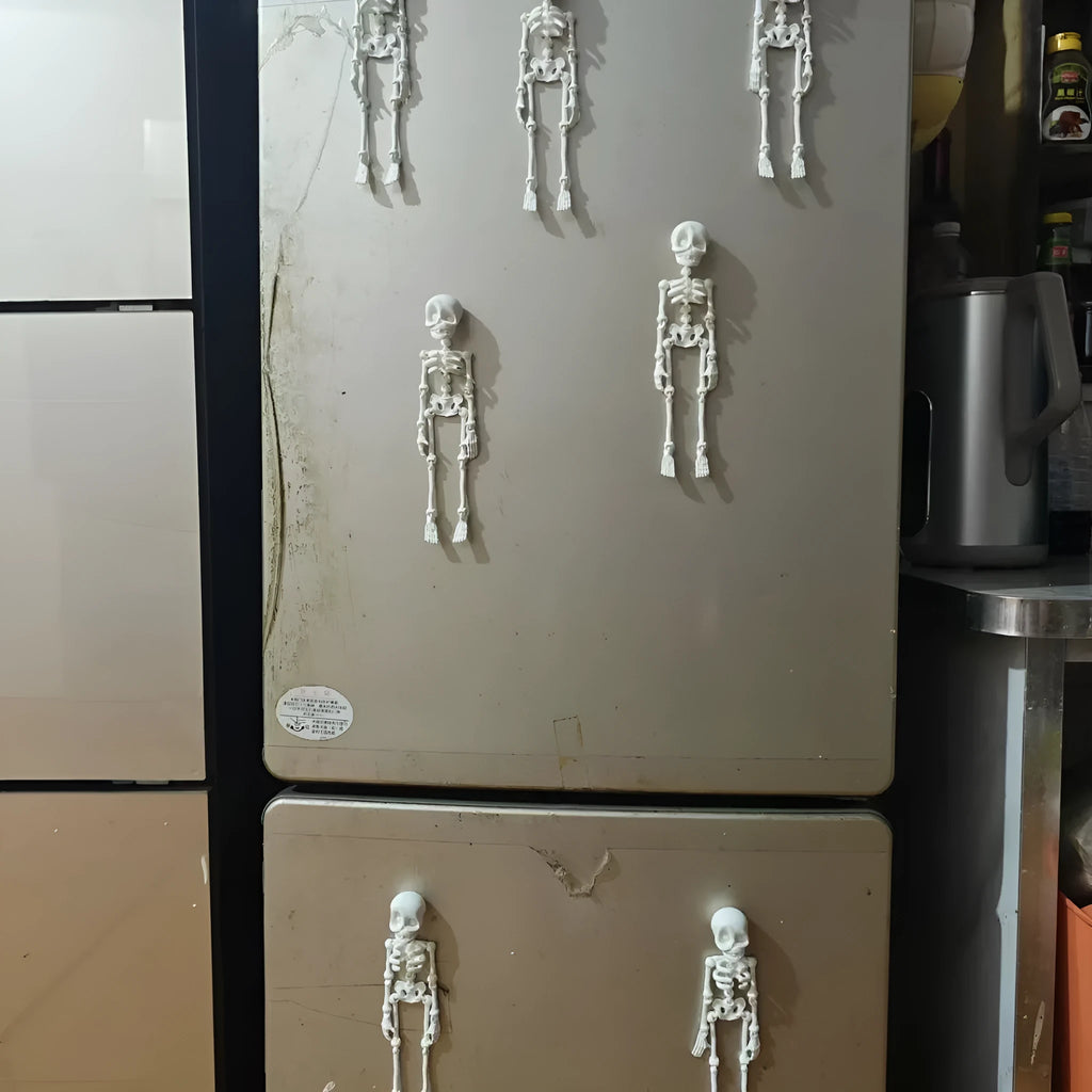 3D printed PLA skull refrigerator magnet in multiple colour options for Halloween decoration