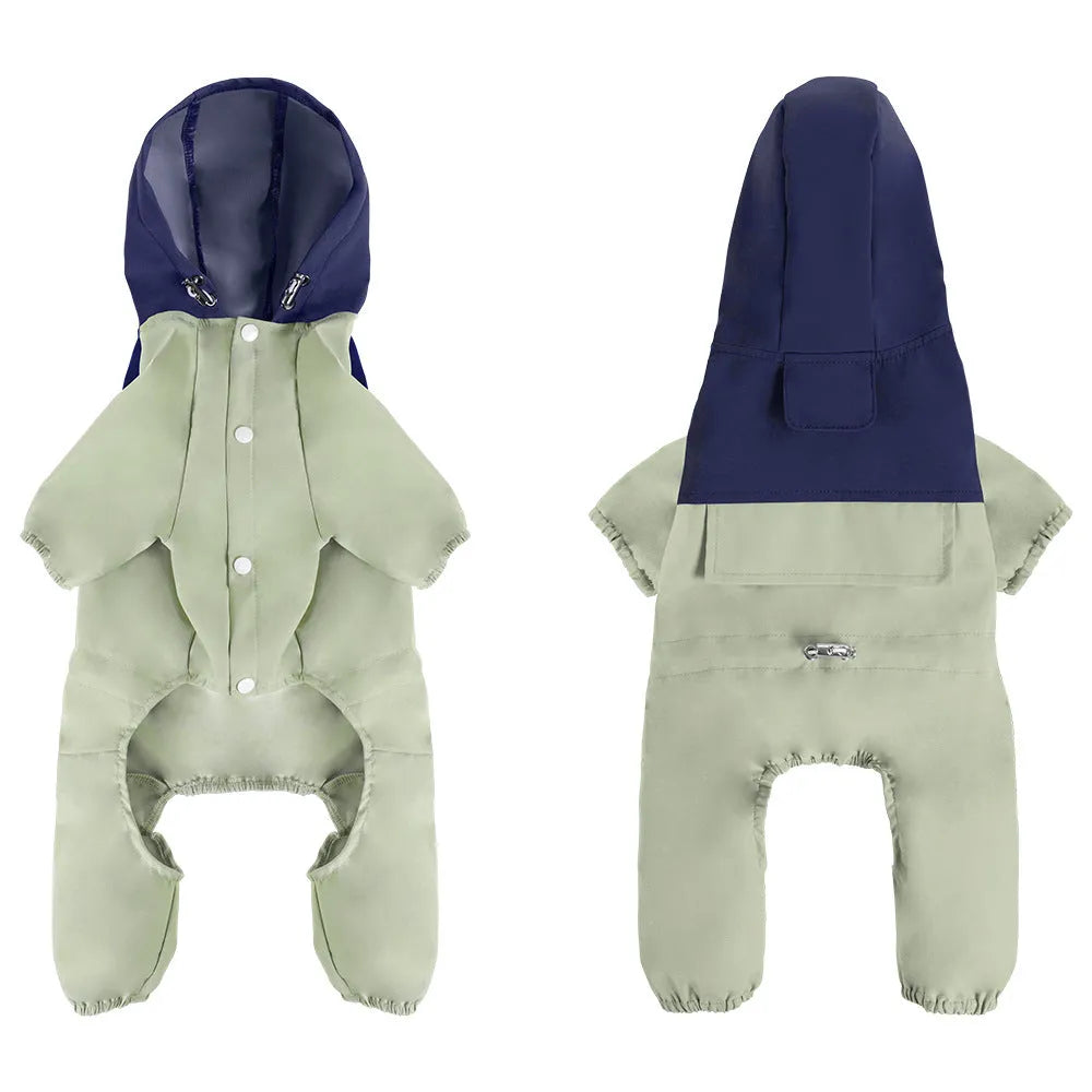 British style waterproof dustproof shell jacket for small medium dogs in polyester fabric