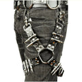 Black PU leather women's fashion leggings with glossy finish