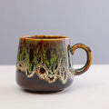 350ml retro ceramic coffee mug in vintage style with four colour options