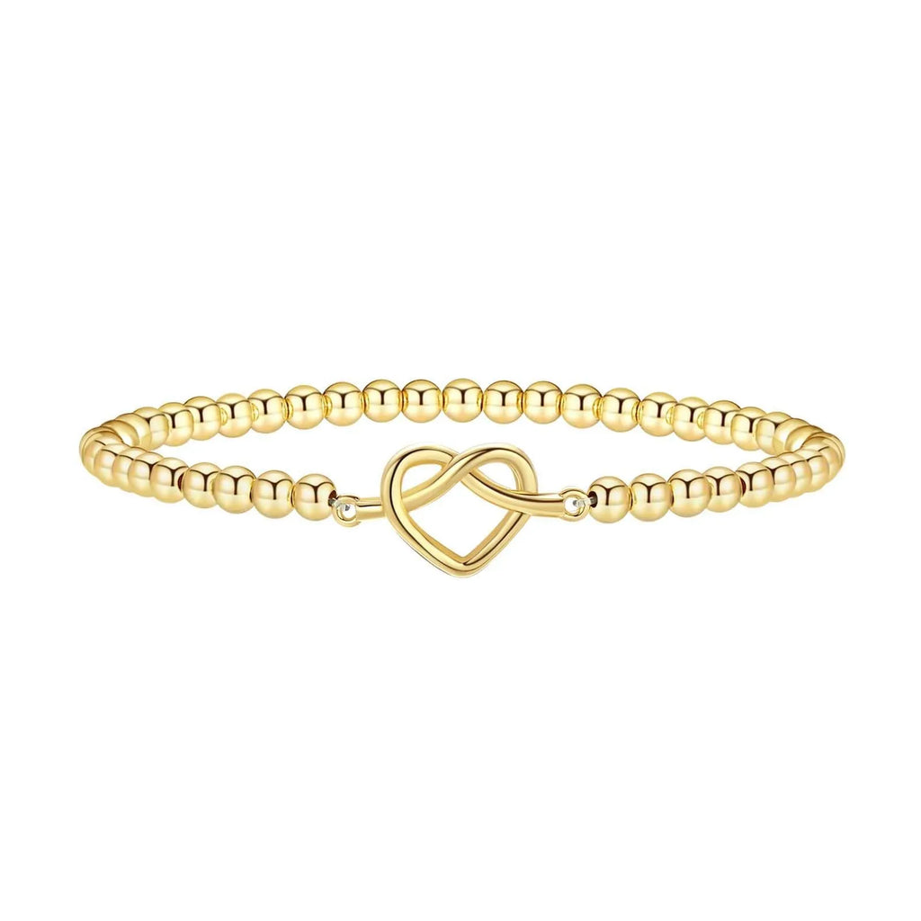 Adjustable stainless steel beaded bracelet with geometric round beads in multiple colour options