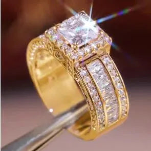 Women's geometric fashion ring with round elements in silver-colour electroplated finish
