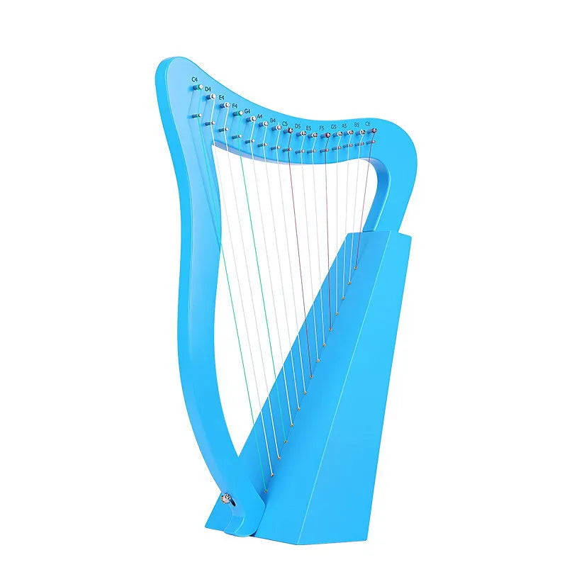19-string 16-tone wooden lyre harp angel piano in log colour