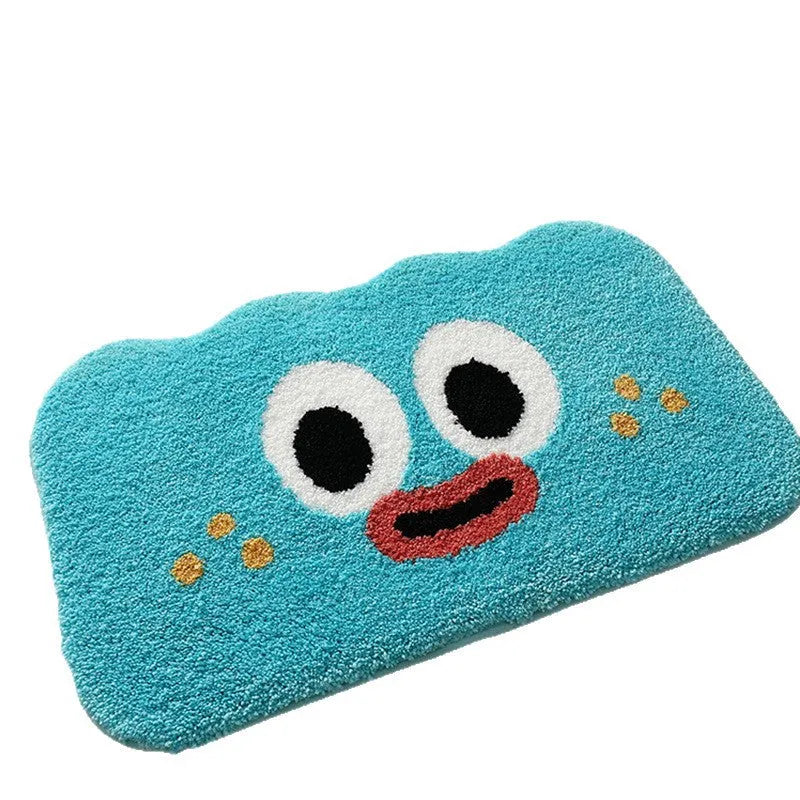 Cartoon clouds pattern bathroom mat in polyester fibre available in five colours and three sizes