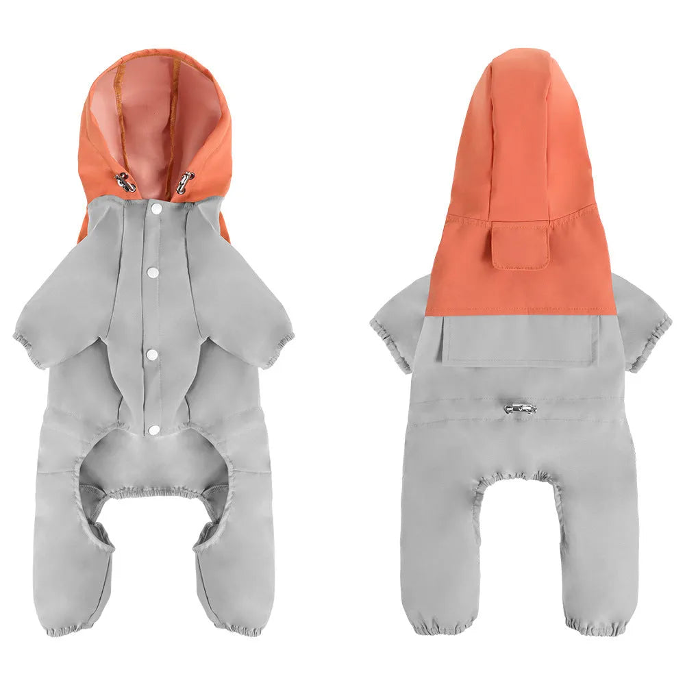 British style waterproof dustproof shell jacket for small medium dogs in polyester fabric