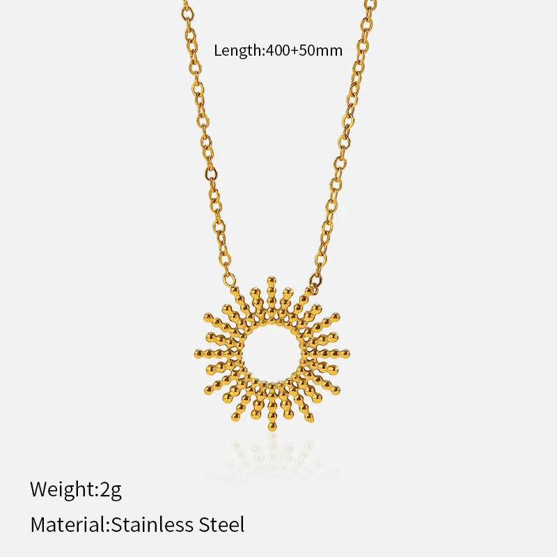 Gold geometric necklace and bracelet jewellery set with chain elements and Y-shaped pendant