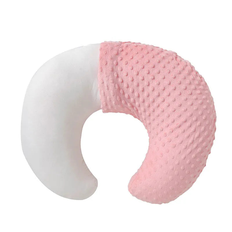 Nursing pillow for breastfeeding with multifunctional milk spill prevention design