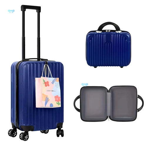 Aluminium alloy luggage set with 14-inch and 20-inch trunks for travel packing