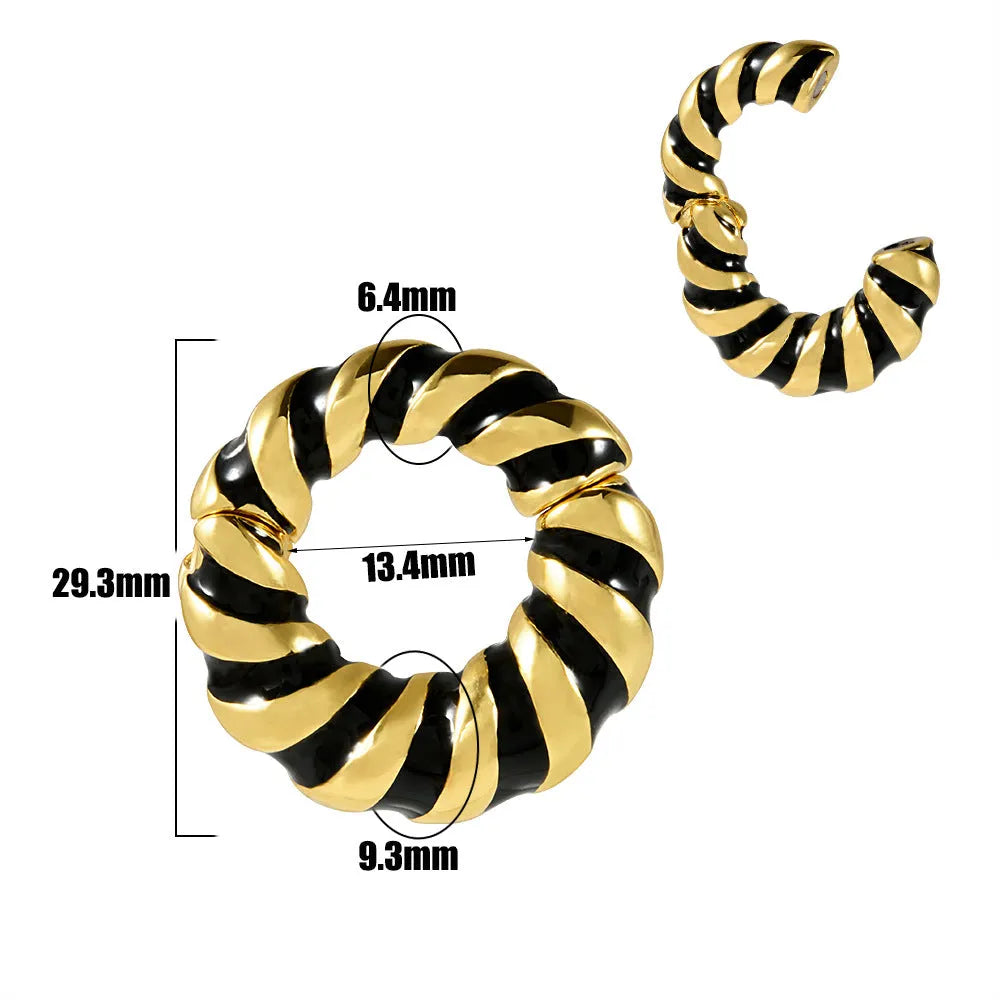 Stainless steel fashion earrings with totem patterning in multiple colour options
