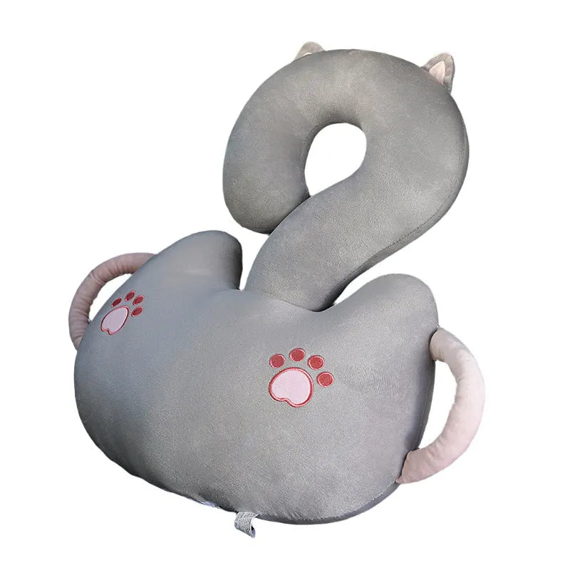 Cartoon animal cushion pillow with question mark design in 65x65cm size