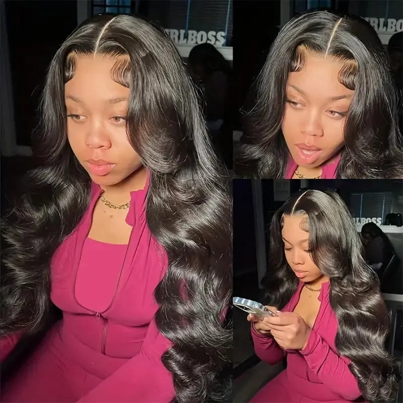 Black big wave ladies wig made from high-temperature fibre lace chemical fibre