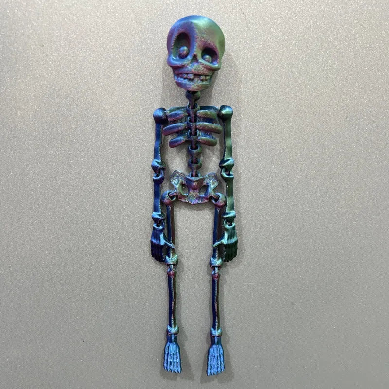 3D printed PLA skull refrigerator magnet in multiple colour options for Halloween decoration