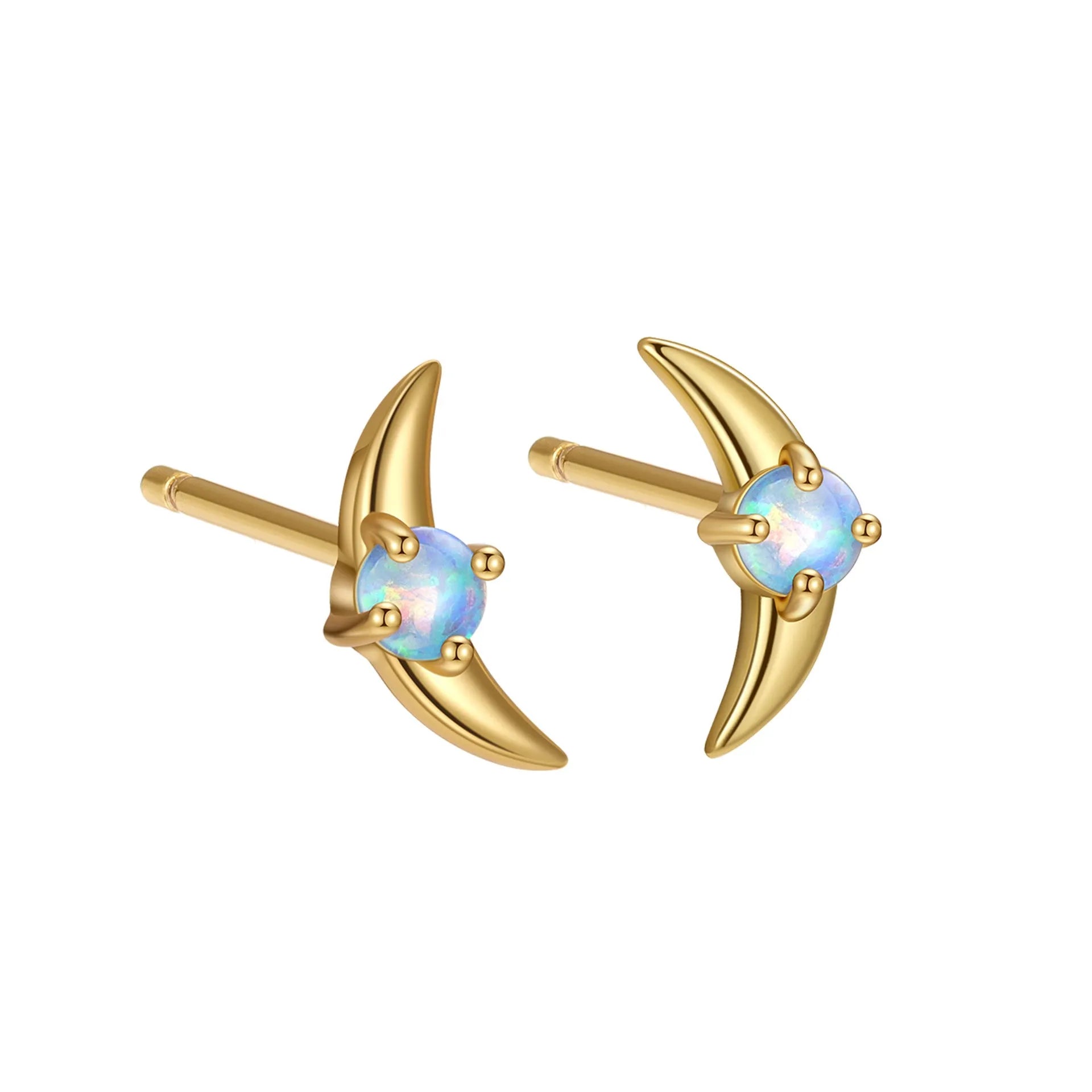 A pair of geometric drop earrings made from 925 silver with a coloured cubic zirconia stone.