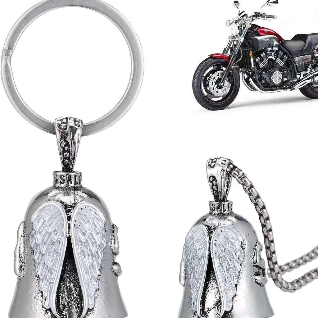 Vintage-style white angel wings feather necklace and keychain made from electroplated alloy.
