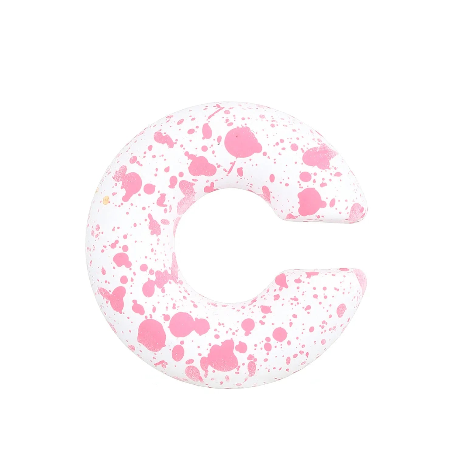 Geometric C-shape clip-on earrings with matte coarse finish in candy colours for women without pierced ears