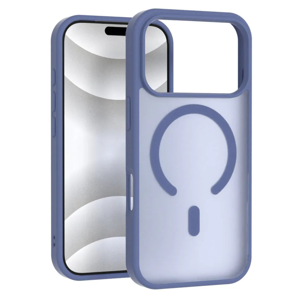 Skin-sensitive magnetic phone case frosted translucent drop-resistant cover for iPhone in black