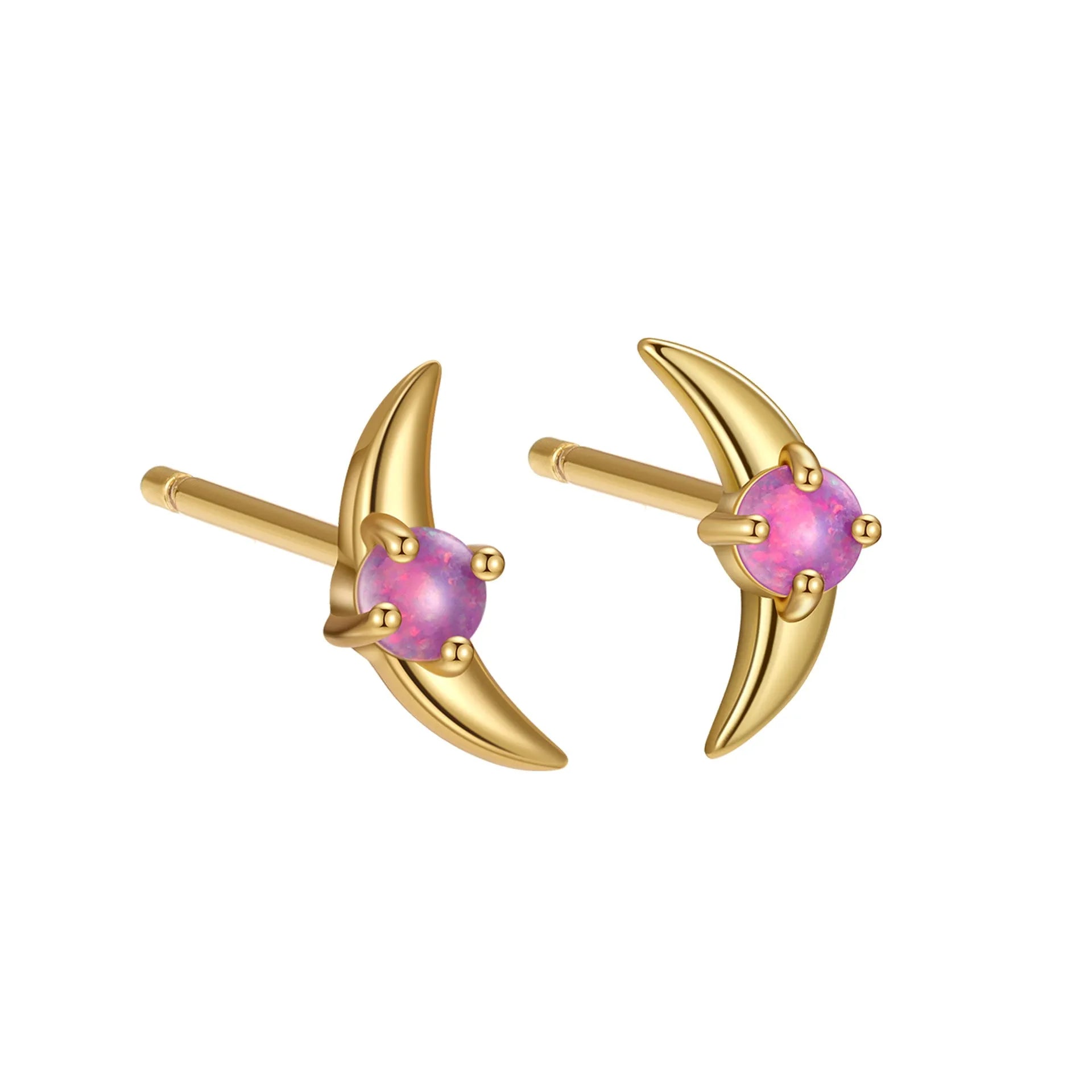 A pair of geometric drop earrings made from 925 silver with a coloured cubic zirconia stone.