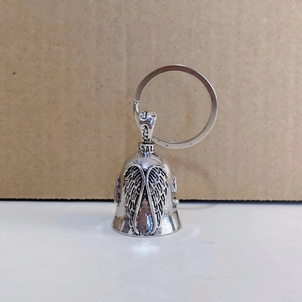 Vintage-style white angel wings feather necklace and keychain made from electroplated alloy.