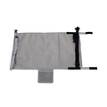 Portable blue nylon children's aircraft pedal seat extender with extension device