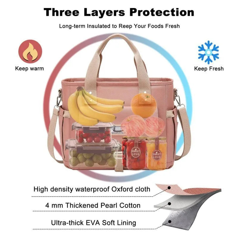Oxford cloth hiking picnic bag with portable belt and removable shoulder strap in black, green, or pink colour options