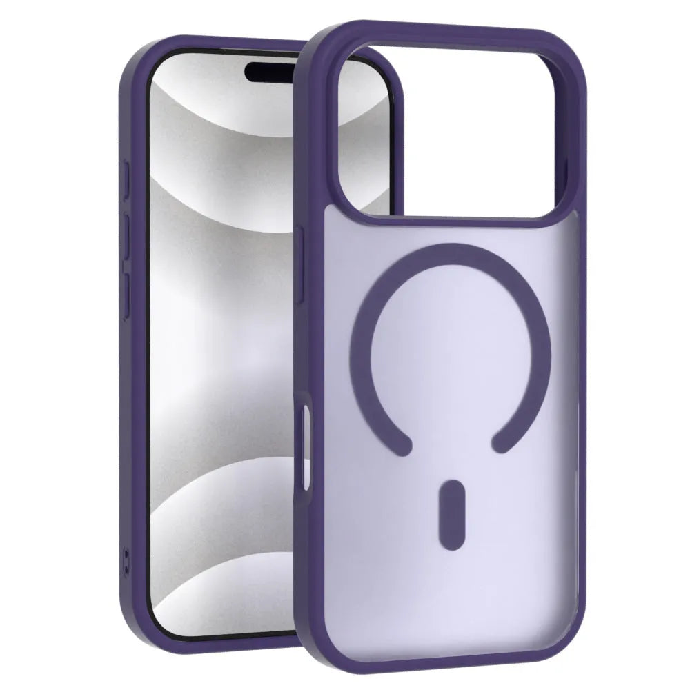 Skin-sensitive magnetic phone case frosted translucent drop-resistant cover for iPhone in black