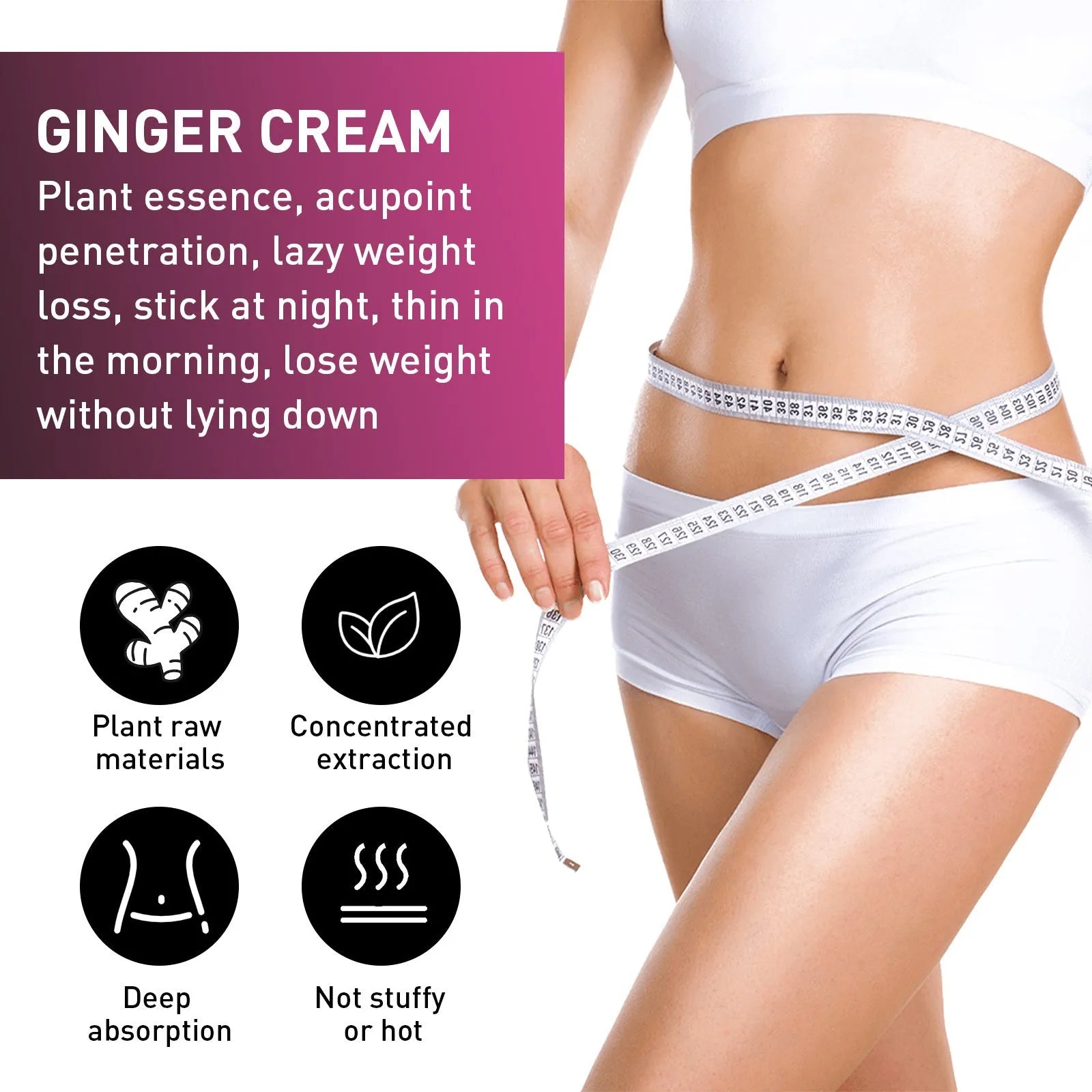 15g tube of ginger body shaping cream for thigh slimming and tightening