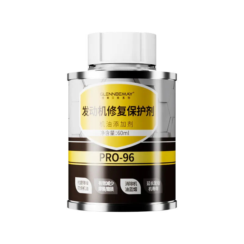 60ml engine oil anti-wear additive bottle with white cap for automobile engine protection