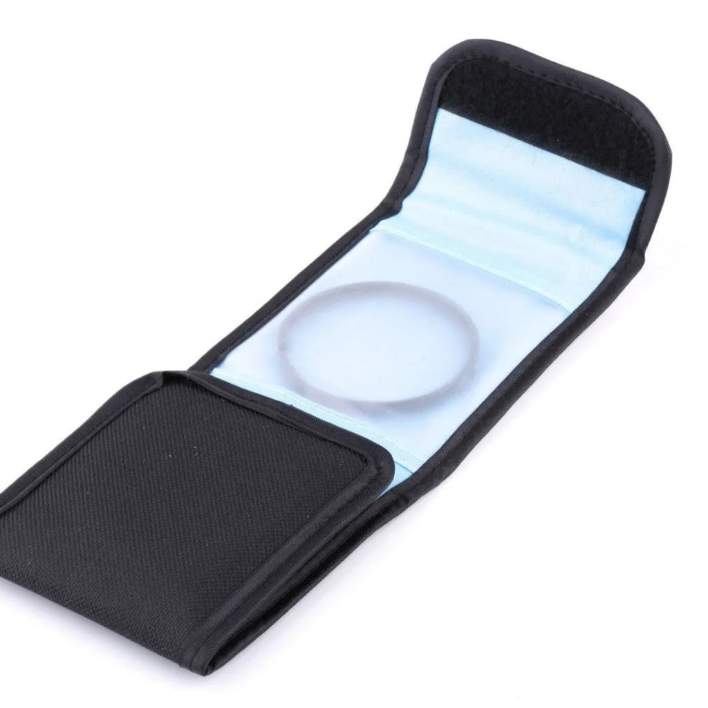Four-piece close-up lens set for SLR camera with nylon bag, round shape, multiple sizes available