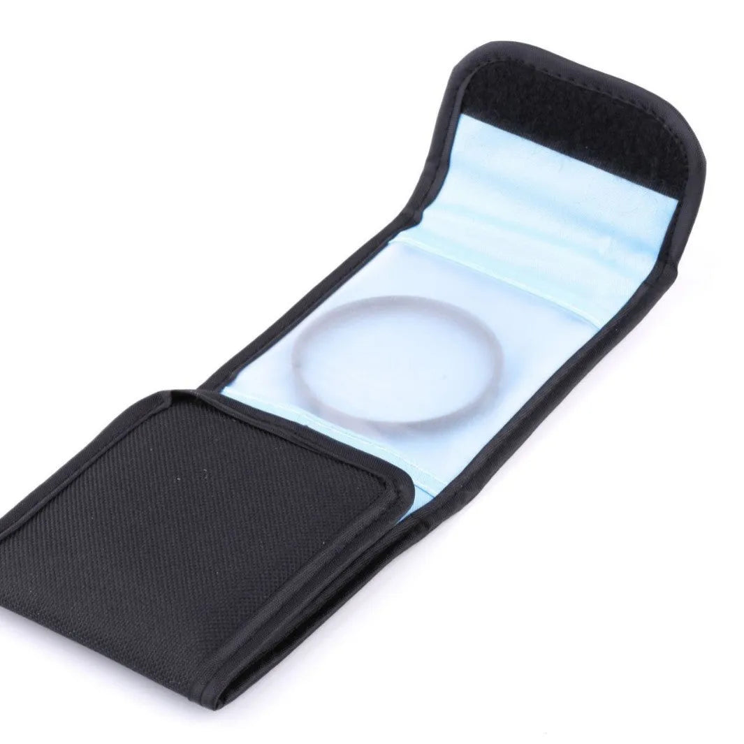 Four-piece close-up lens set for SLR camera with nylon bag, round shape, multiple sizes available