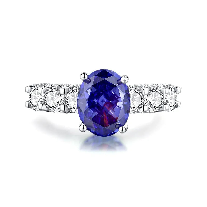 Heart-shaped sterling silver ring with a faceted ice flower cut zircon stone in a Tan Sang colour tone.