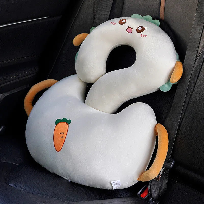 Cartoon animal cushion pillow with question mark design in 65x65cm size