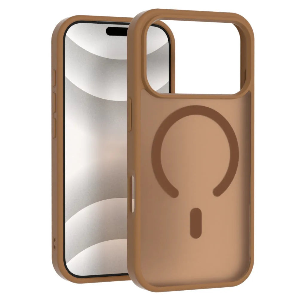 Skin-sensitive magnetic phone case frosted translucent drop-resistant cover for iPhone in black