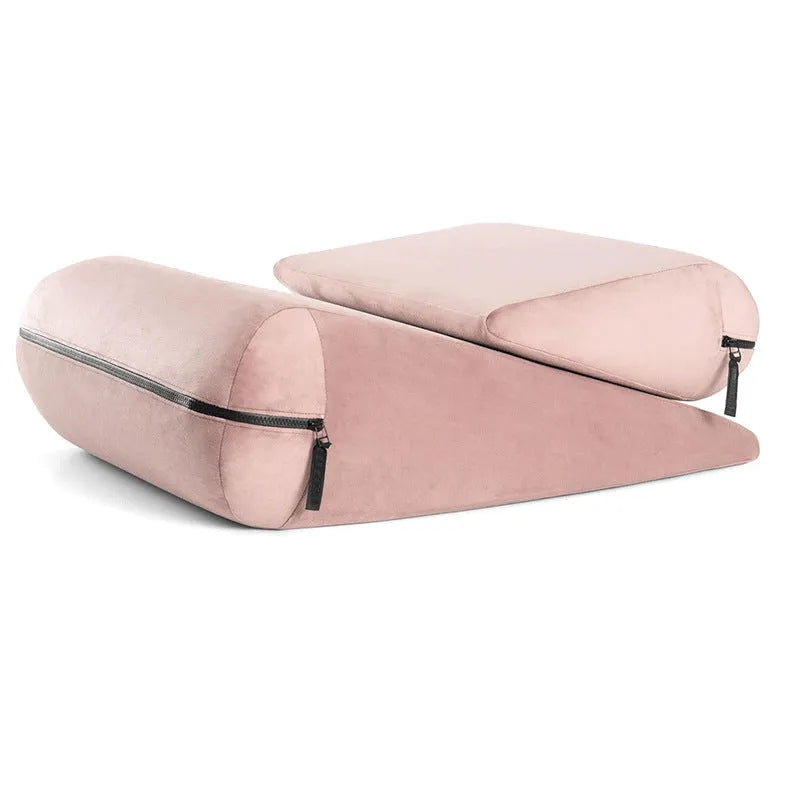 High density sponge triangle furniture pad pillow in 68x33x25cm size with embroidered surface