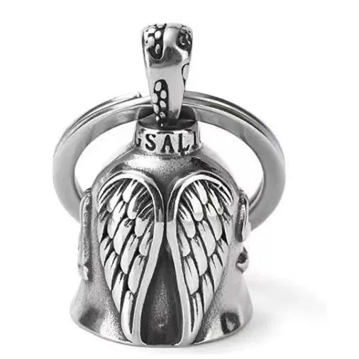 Vintage-style white angel wings feather necklace and keychain made from electroplated alloy.